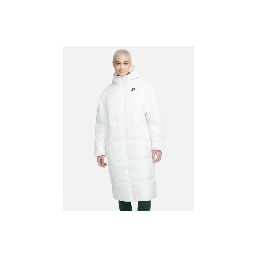 Женский пуховик с капюшоном Nike Sportswear Classic Puffer Therma-Fit, Белый
