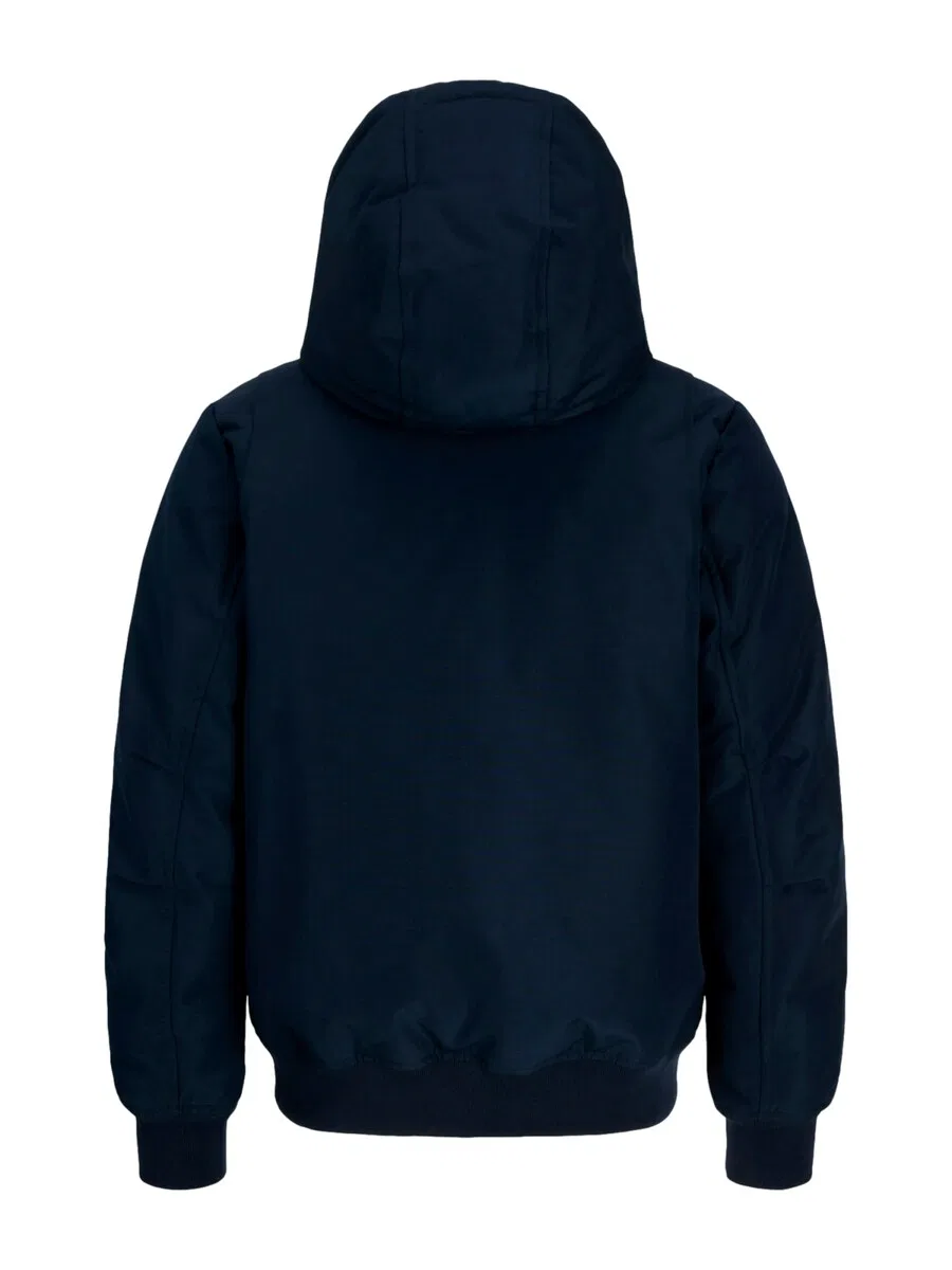 Детская межсезонная куртка Jack & Jones Junior 'Trace Collective' темно-синего цвета — фото 2