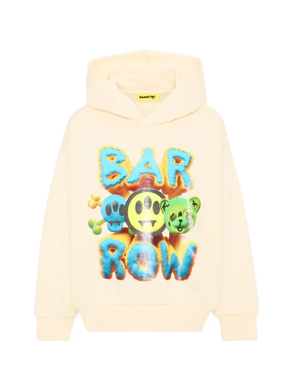 Худи из хлопка с графическим принтом Barrow Kids, желтый