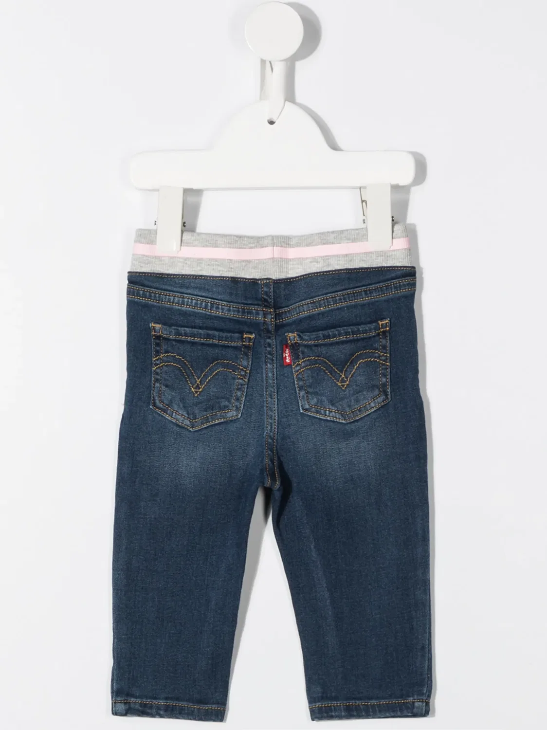 Джинсы с эластичным логотипным поясом Levi's, синий — фото 2