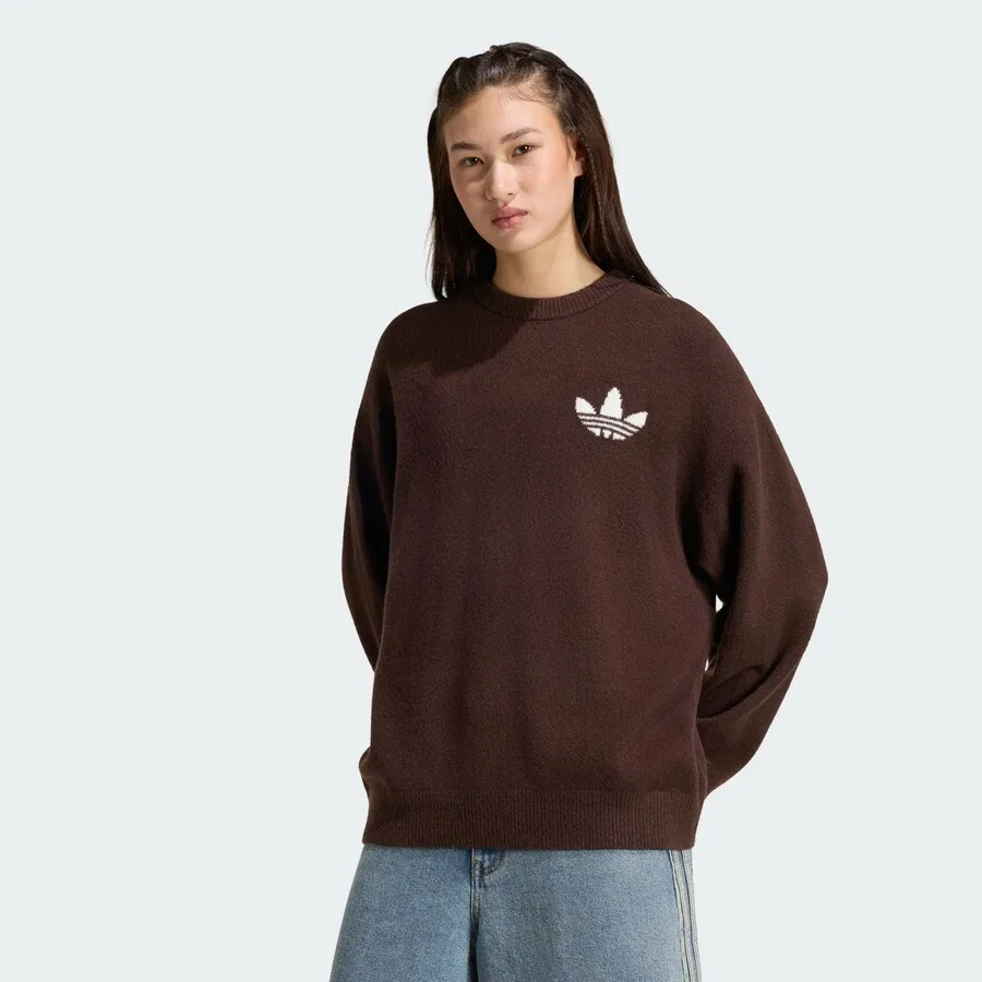 Свитер ADIDAS ORIGINALS коричневого цвета — фото 2