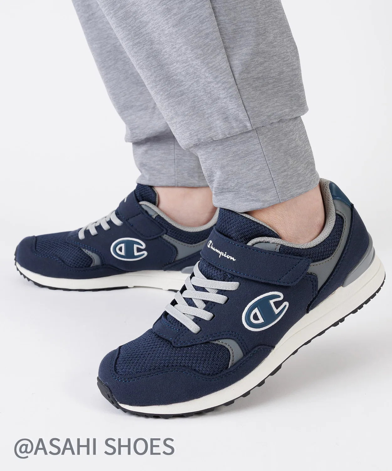 Детские кроссовки с липучкой Champion CPN J306 Asahi, Navy