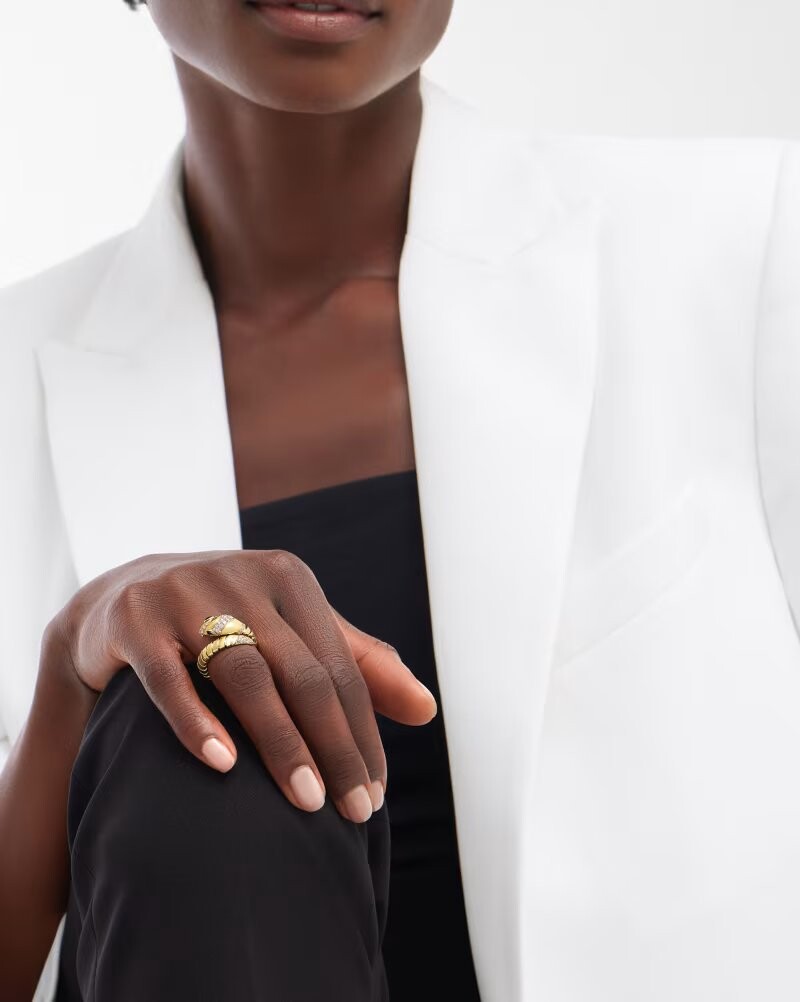Кольцо Bvlgari Serpenti Tubogas, золото/бриллианты/оникс — фото 3