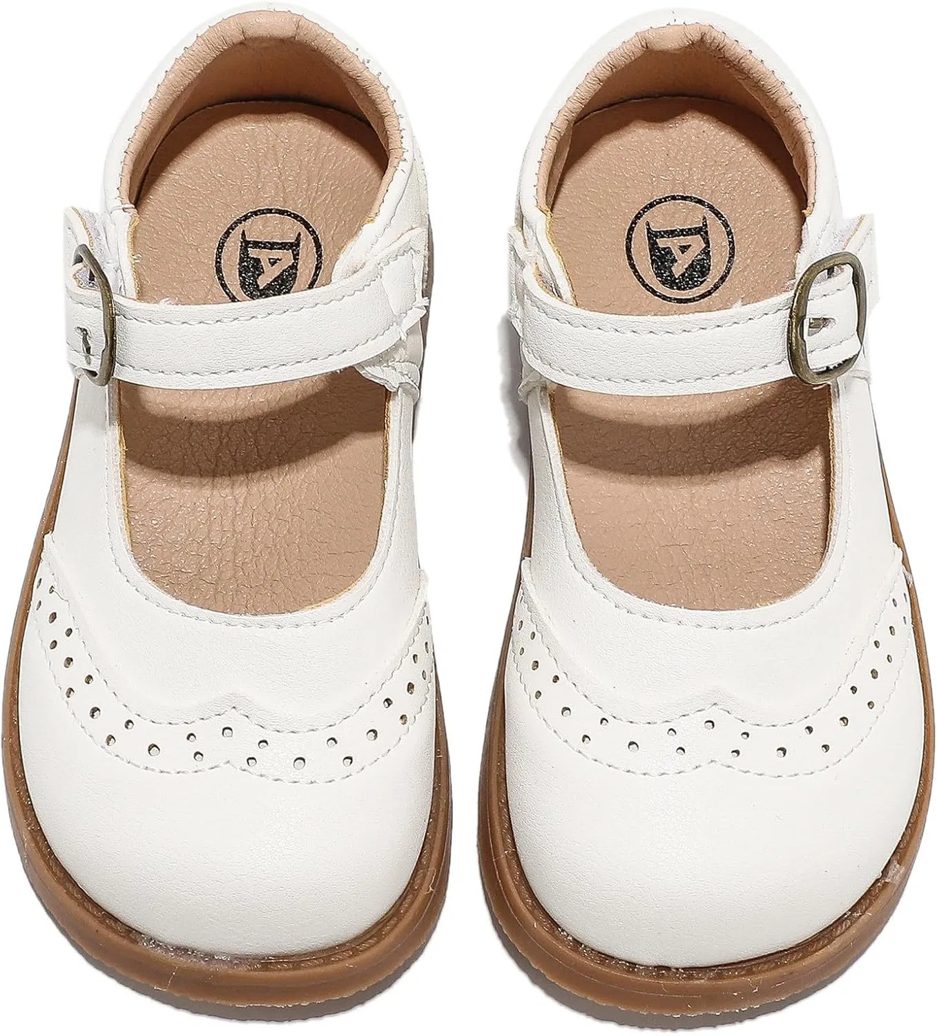 Детские туфли Мэри Джейн для девочек Classic Mary Jane DADAWEN, White
