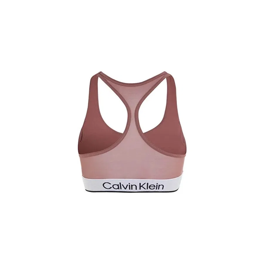Спортивный бюстгальтер с брендом Calvin Klein, Розовый — фото 2
