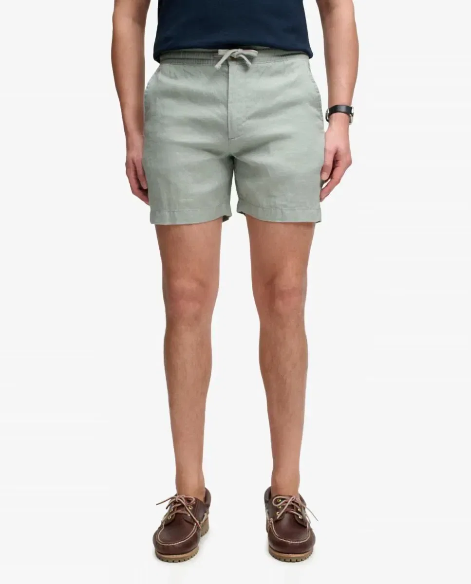 Мужские шорты из льна Merchant Superdry, Verde — фото 2