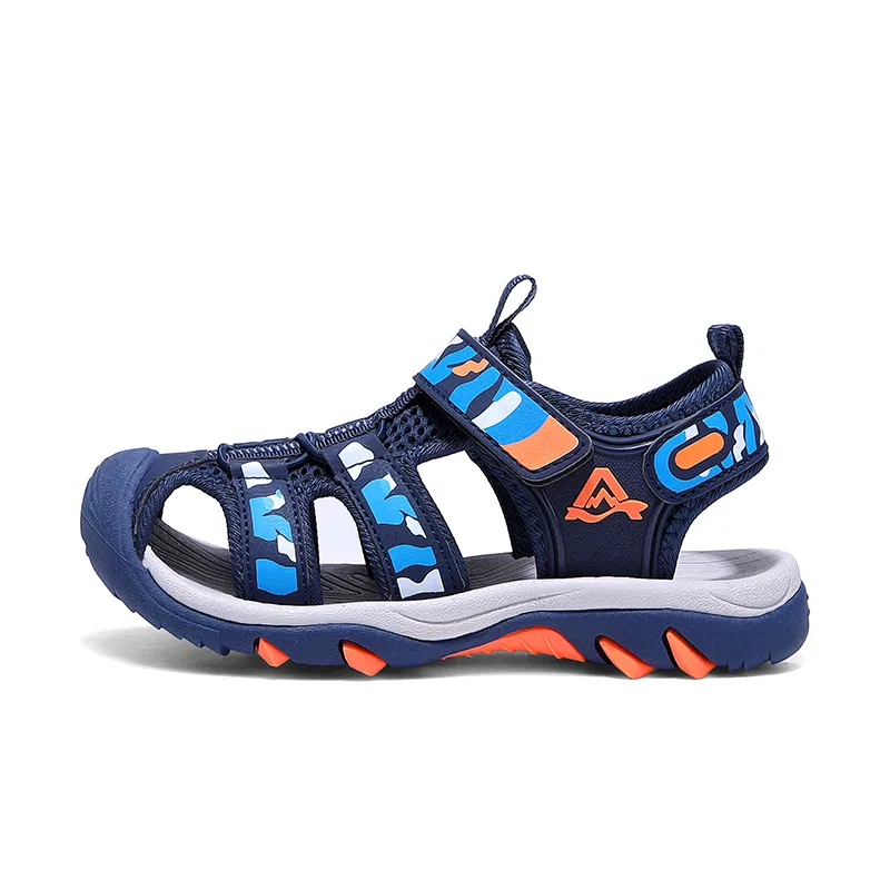 Детские сандалии с сеткой и синтетической кожей VENICEW, Dark Blue Orange