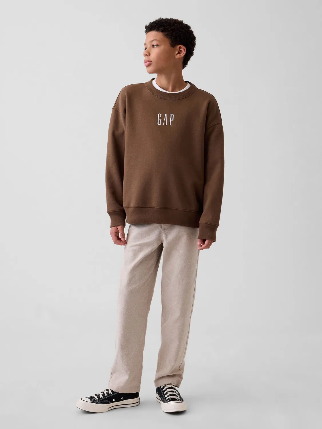 Брюки свободные из льна с хлопком, Easy Trousers Gap, кремовый