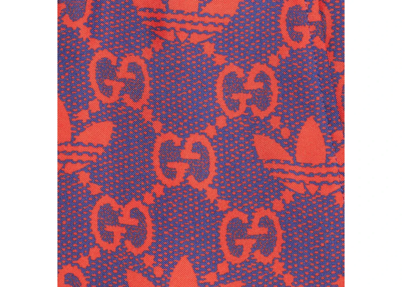 Мужские шорты с принтом Macro GG Gucci, Purple/Red — фото 2