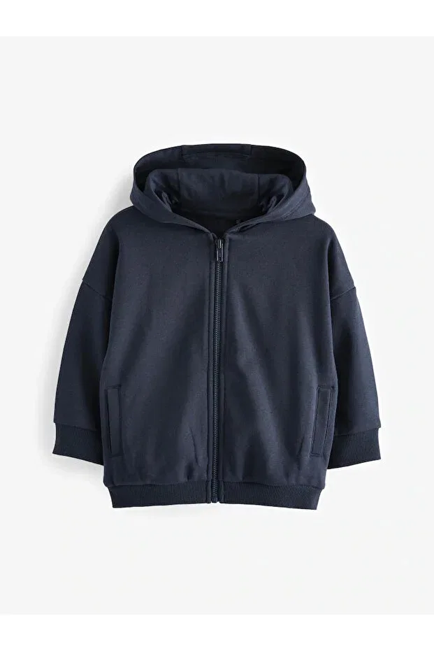 Детские свитшот с капюшоном на молнии для девочек Next Baby, Navy Blue