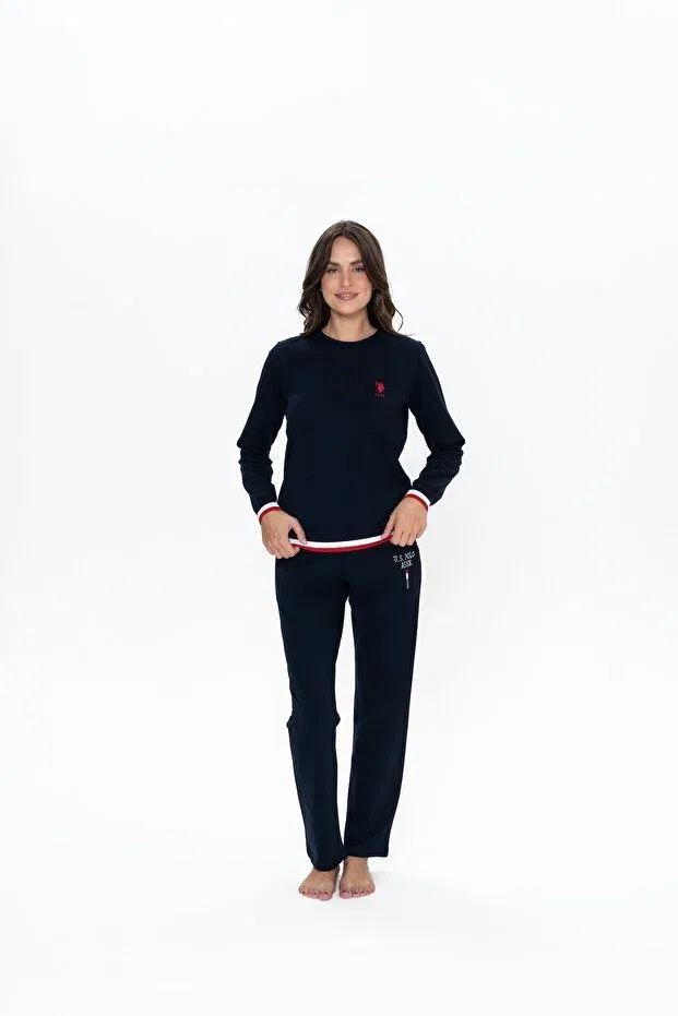 Женский комплект пижам с длинным рукавом U.S. Polo Assn., Navy Blue