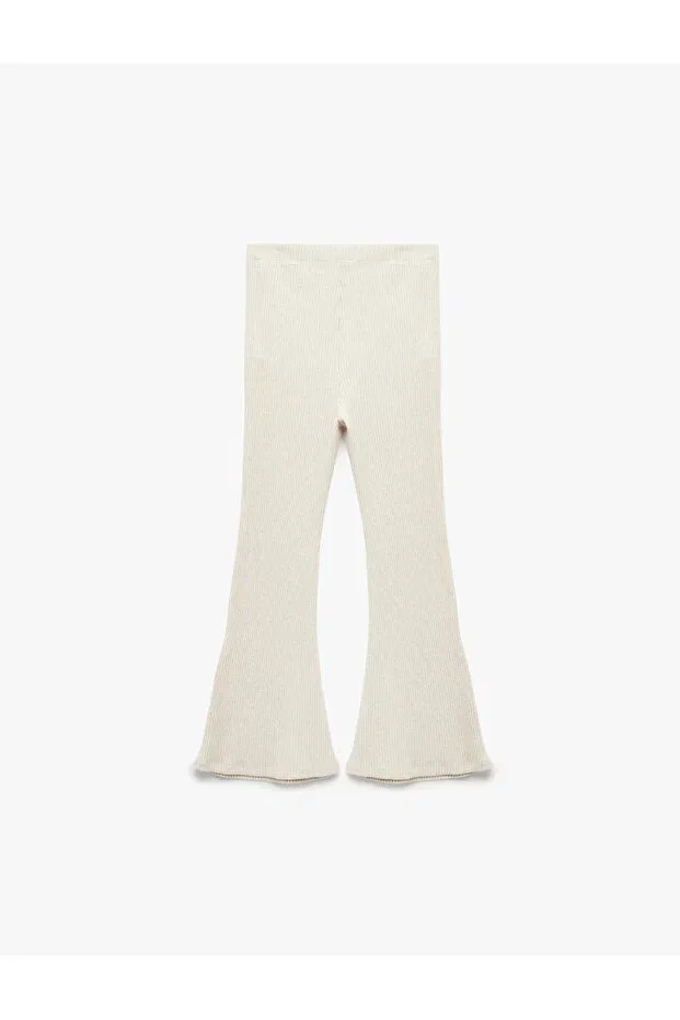Детские брюки для девочек без карманов Spanish Leg Pants Koton, Beige — фото 2