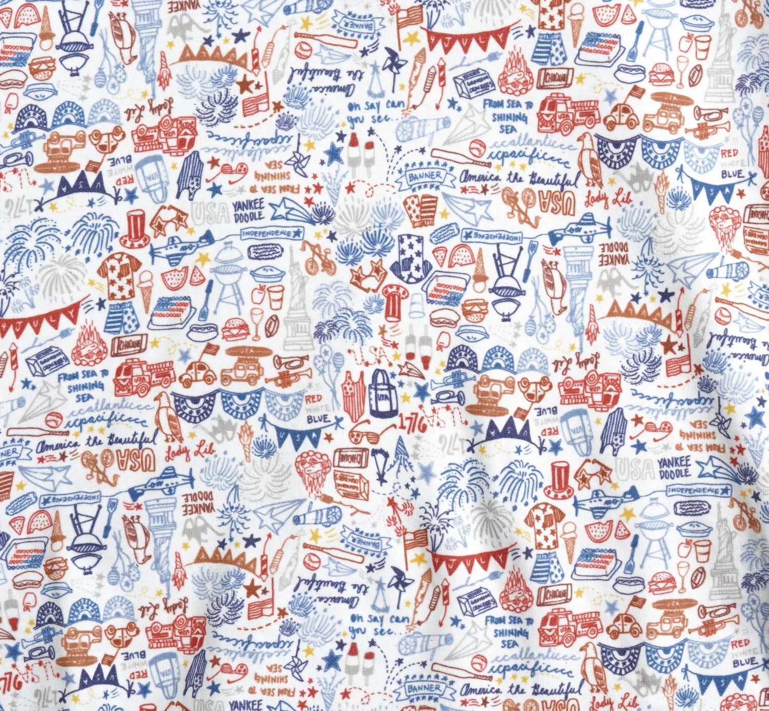 Детский боди-комбинезон для девочек с оборками и принтом USA Ruffle Bubble Joy Street, Usa - Fireworks Multi — фото 2
