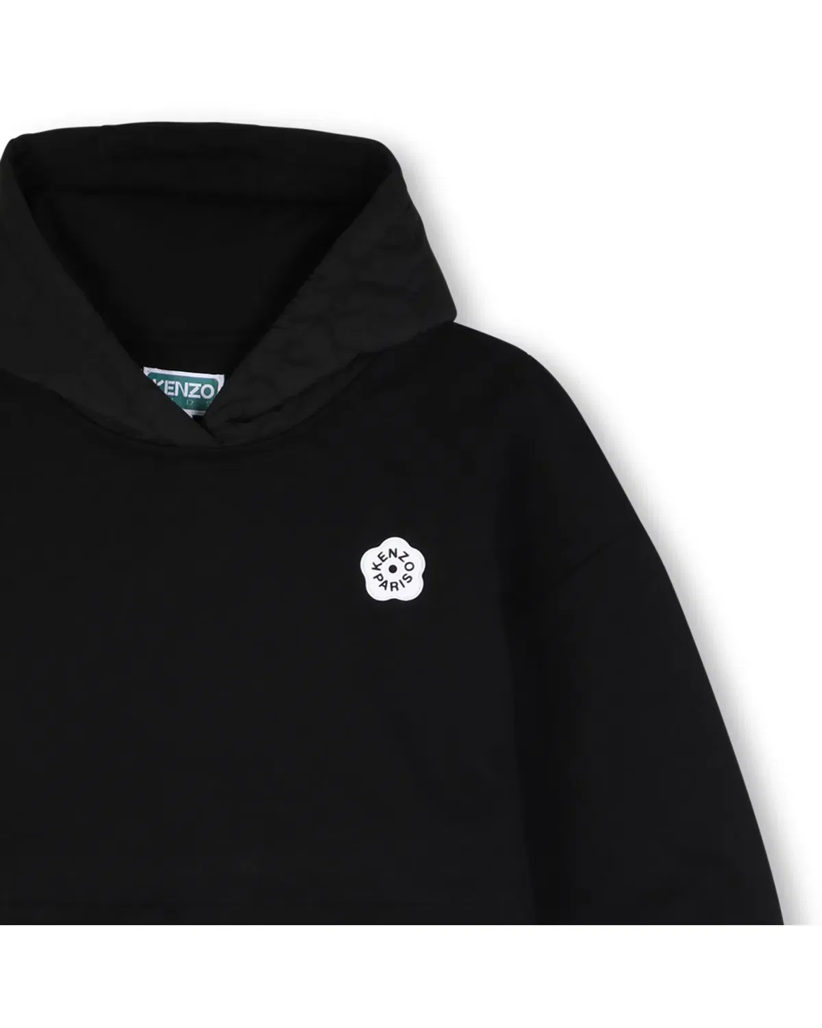 Детское платье для девочек с капюшоном Boke Flower Kenzo Kids, Negro — фото 2