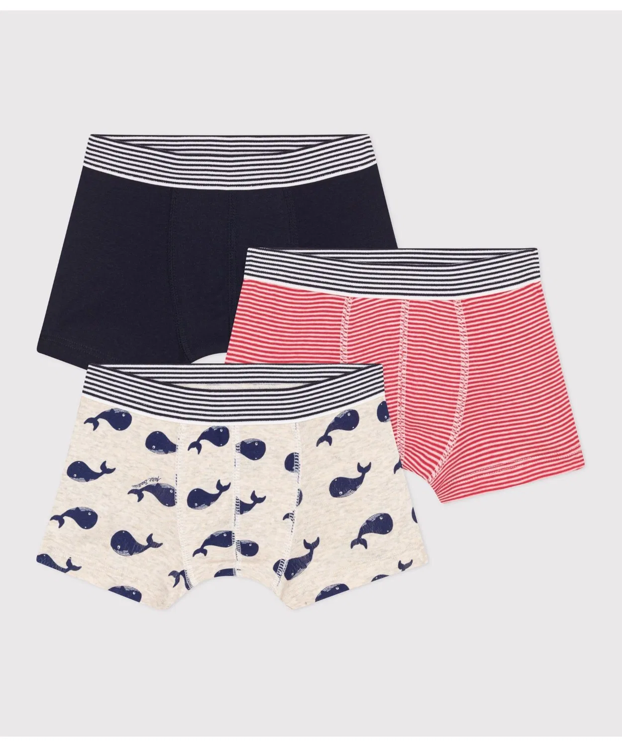 Детские трусы-боксеры 3 шт, с принтом, Petit Bateau, Multi