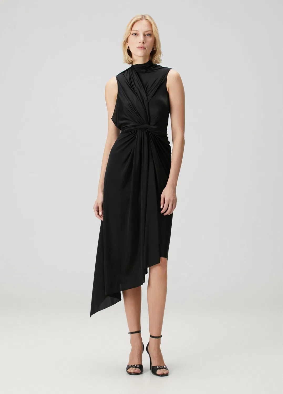 Абийе эльбисе асимметричная драпированная Balenciaga black