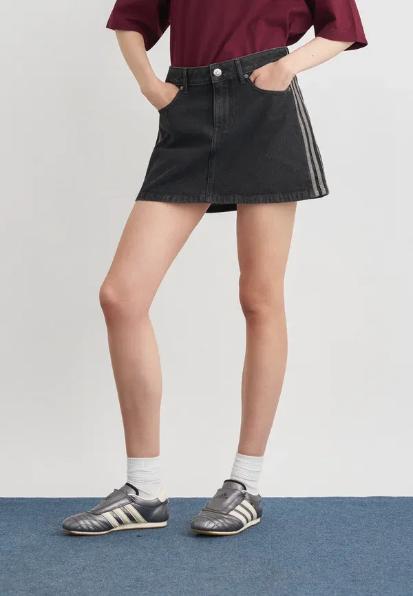 Джинсовая юбка Adidas Originals, черный