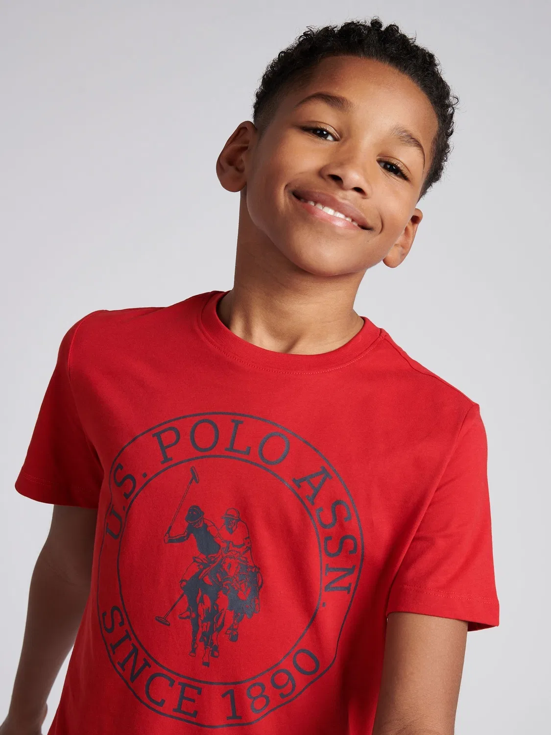 Футболка с принтом, USPA Circle Print U.S. Polo Assn, красный — фото 2