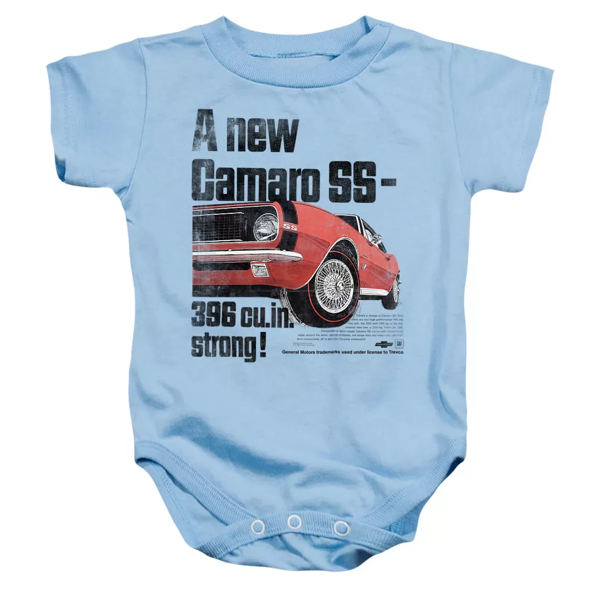 Детское боди для девочек с коротким рукавом Chevrolet Camaro Ss Chevrolet, Light Blue