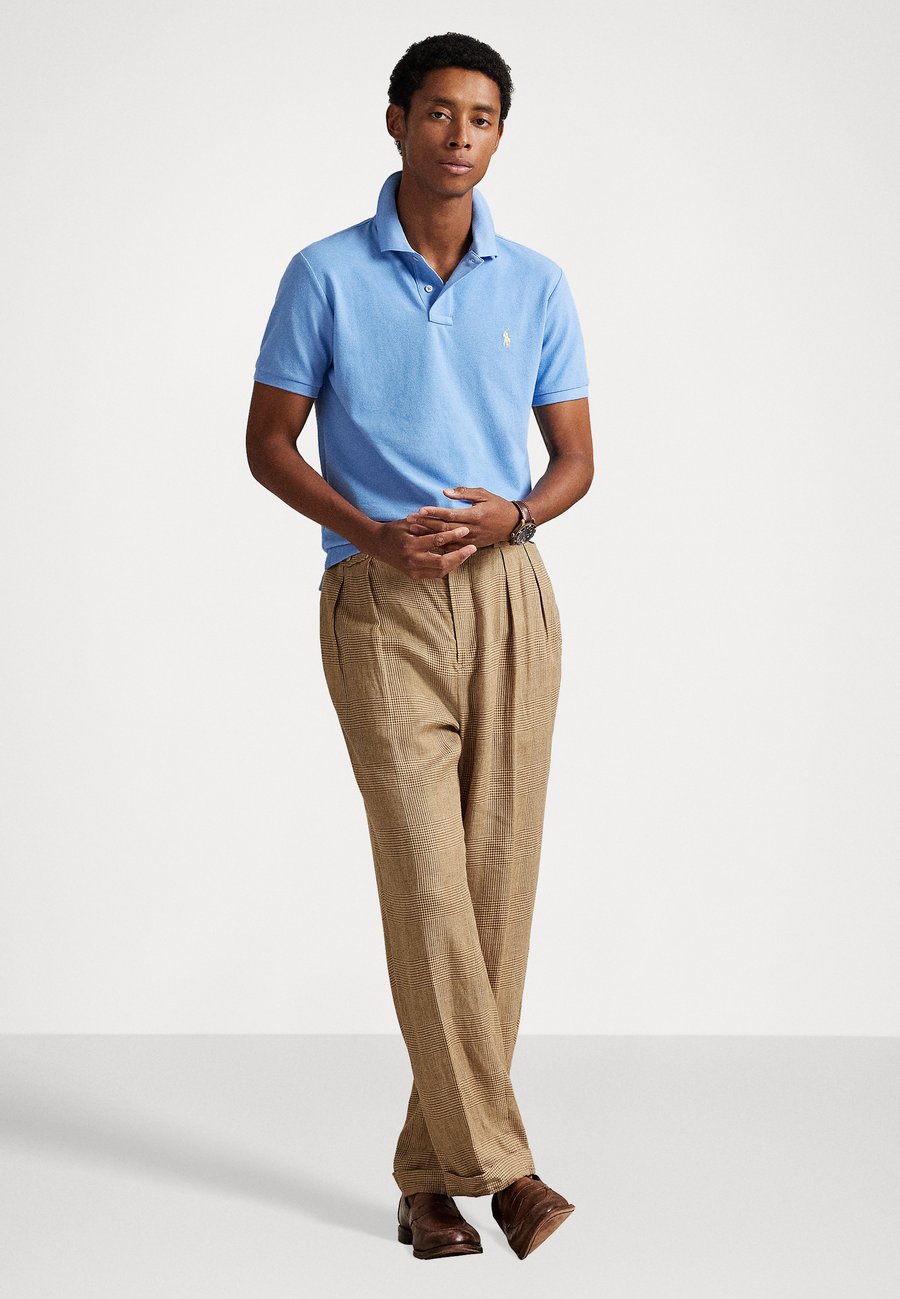Поло Polo Ralph Lauren THE ICONIC MESH POLO SHIRT, Bristol Blue/Light Blue — фото 4