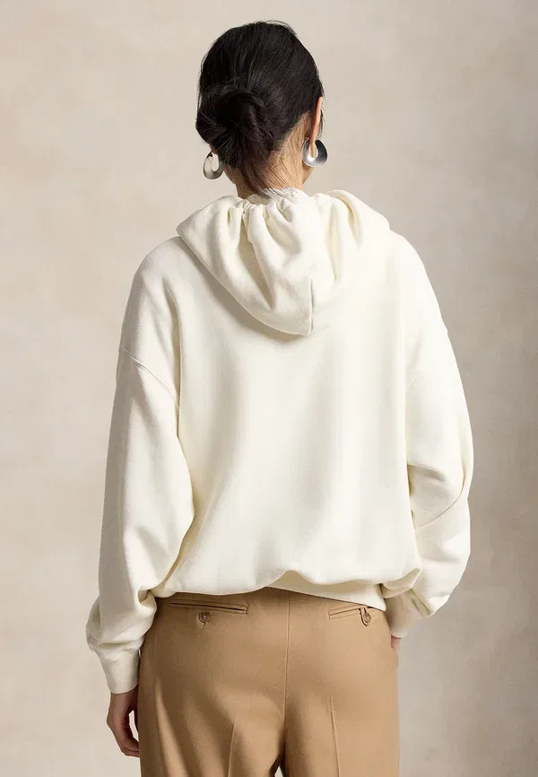Худи с принтом Polo bear lightweight hoodie, Polo Ralph Lauren, Warm White, белый — фото 3
