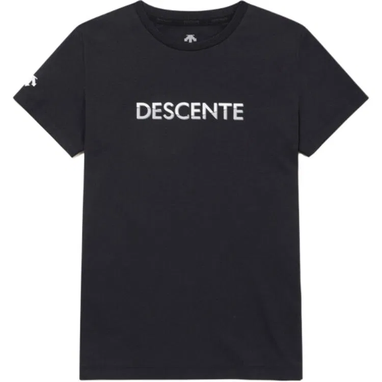 Детская футболка унисекс с круглым вырезом DESCENTE, Black/BLKO