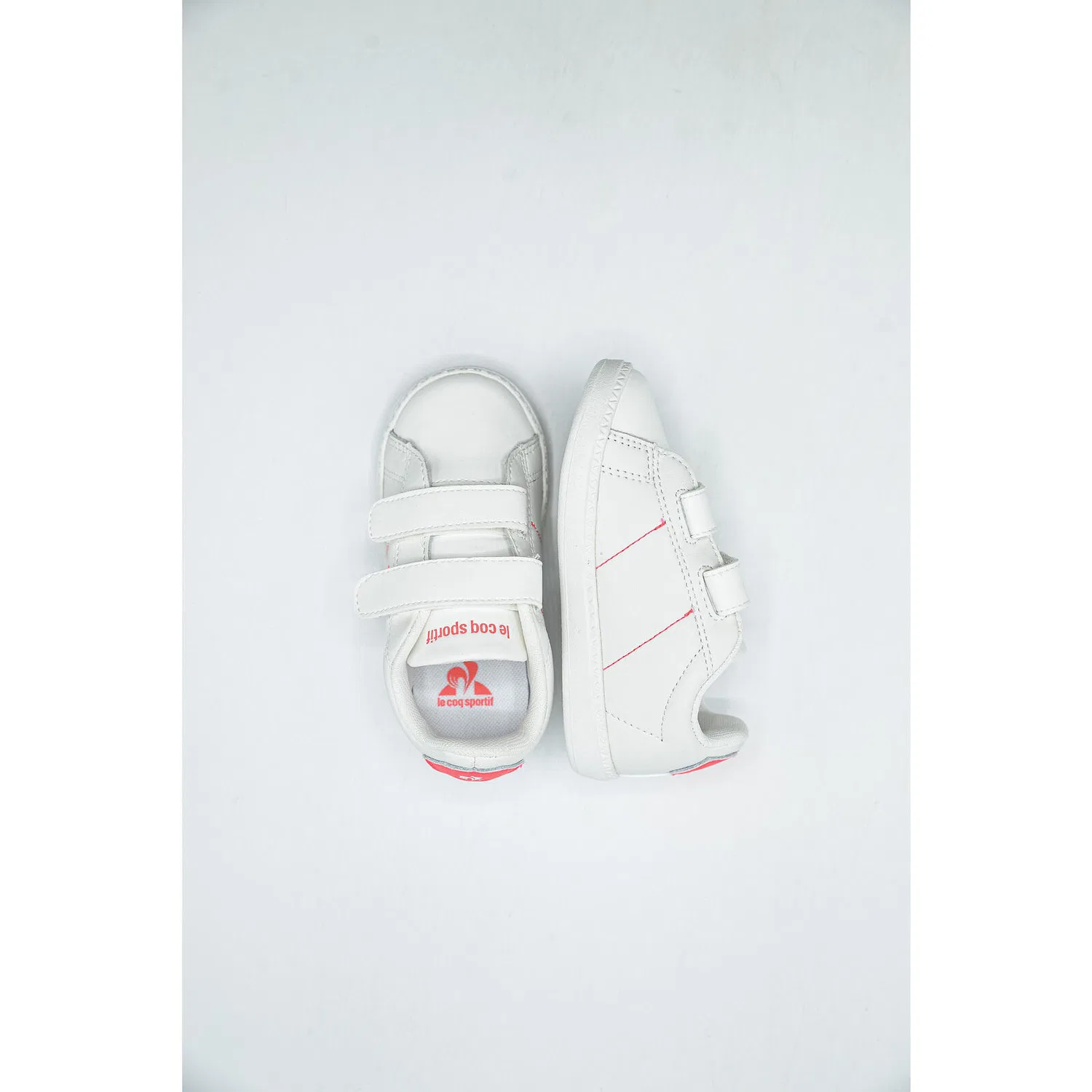 Детские кроссовки с принтом Courtclassic Baby Girl Fluo Le Coq Sportif, Weiss — фото 2