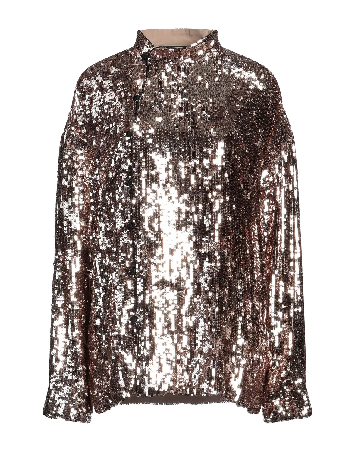Женская куртка из крепа с пайетками Metallic Two-Tone Gucci, розовое золото