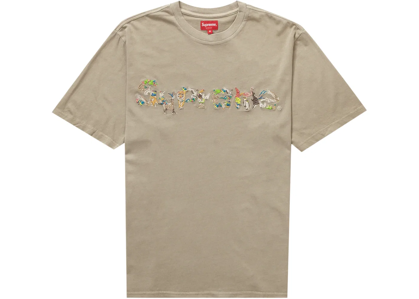 Мужская футболка с принтом Supreme Animal Kingdom, Dusty Tan