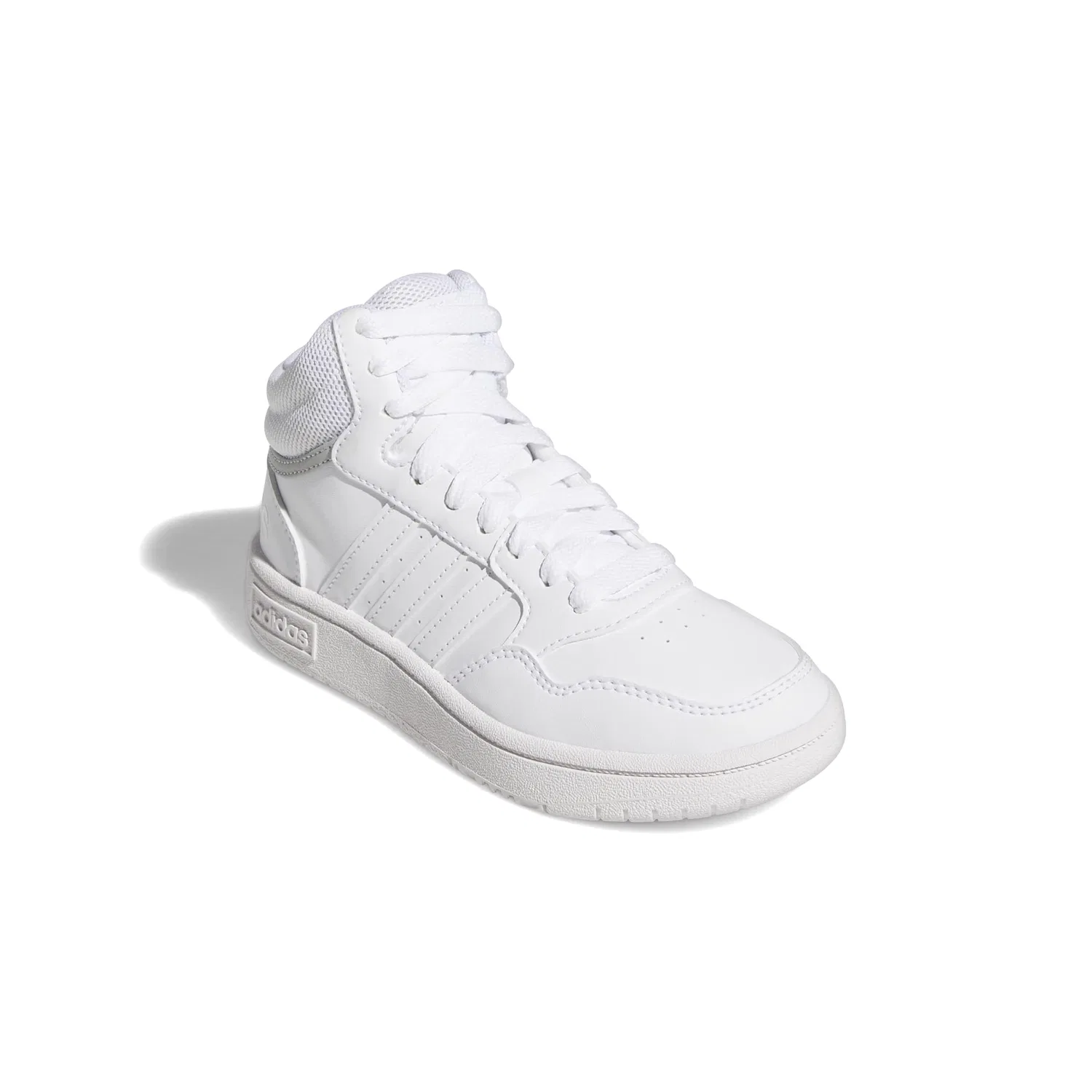 Детские кроссовки для мальчиков и девочек Hoops Mid Adidas, Cloud White Cloud White Grey Two — фото 3