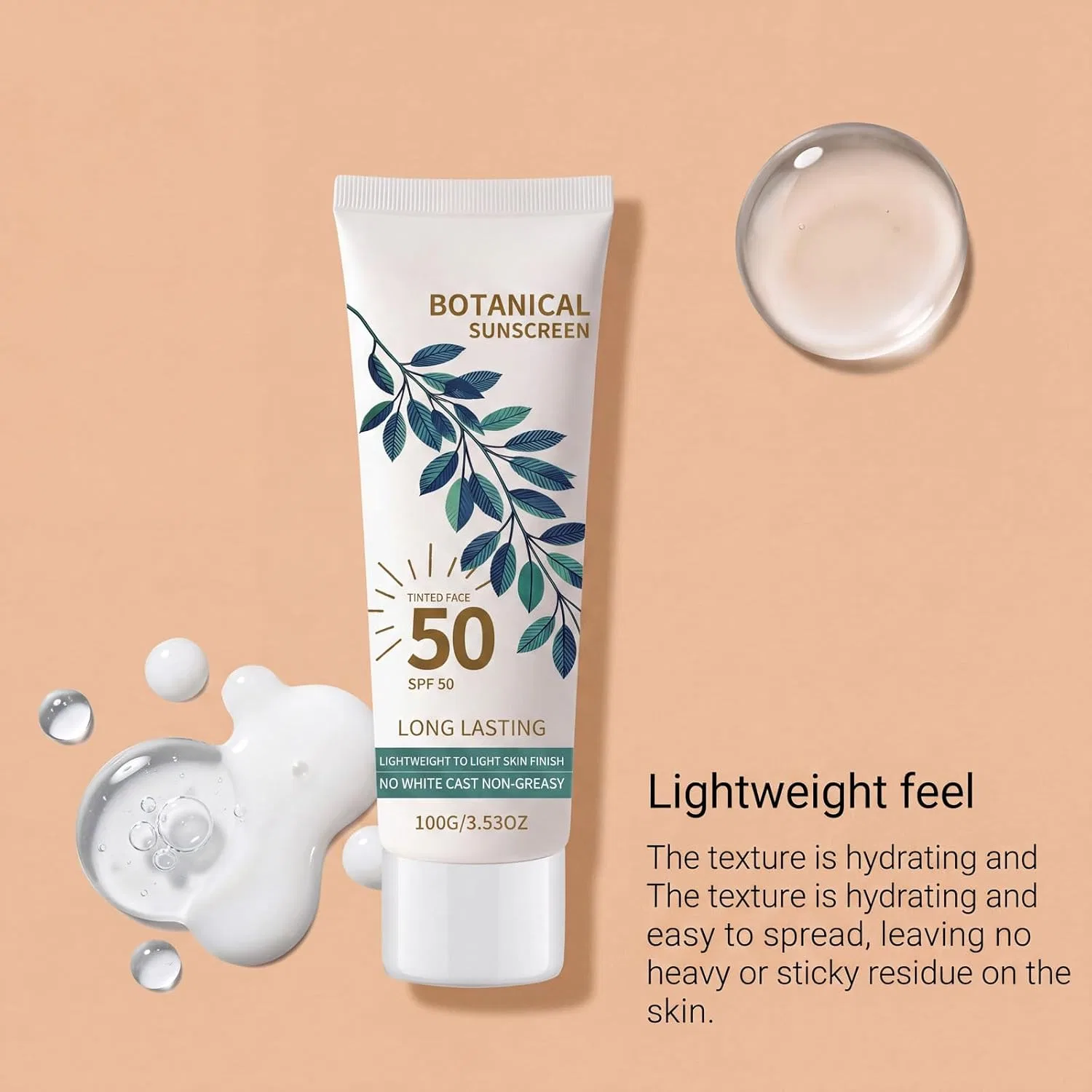 Солнцезащитный крем для лица SPF 50, тонированный, 100 мл Generisch — фото 4