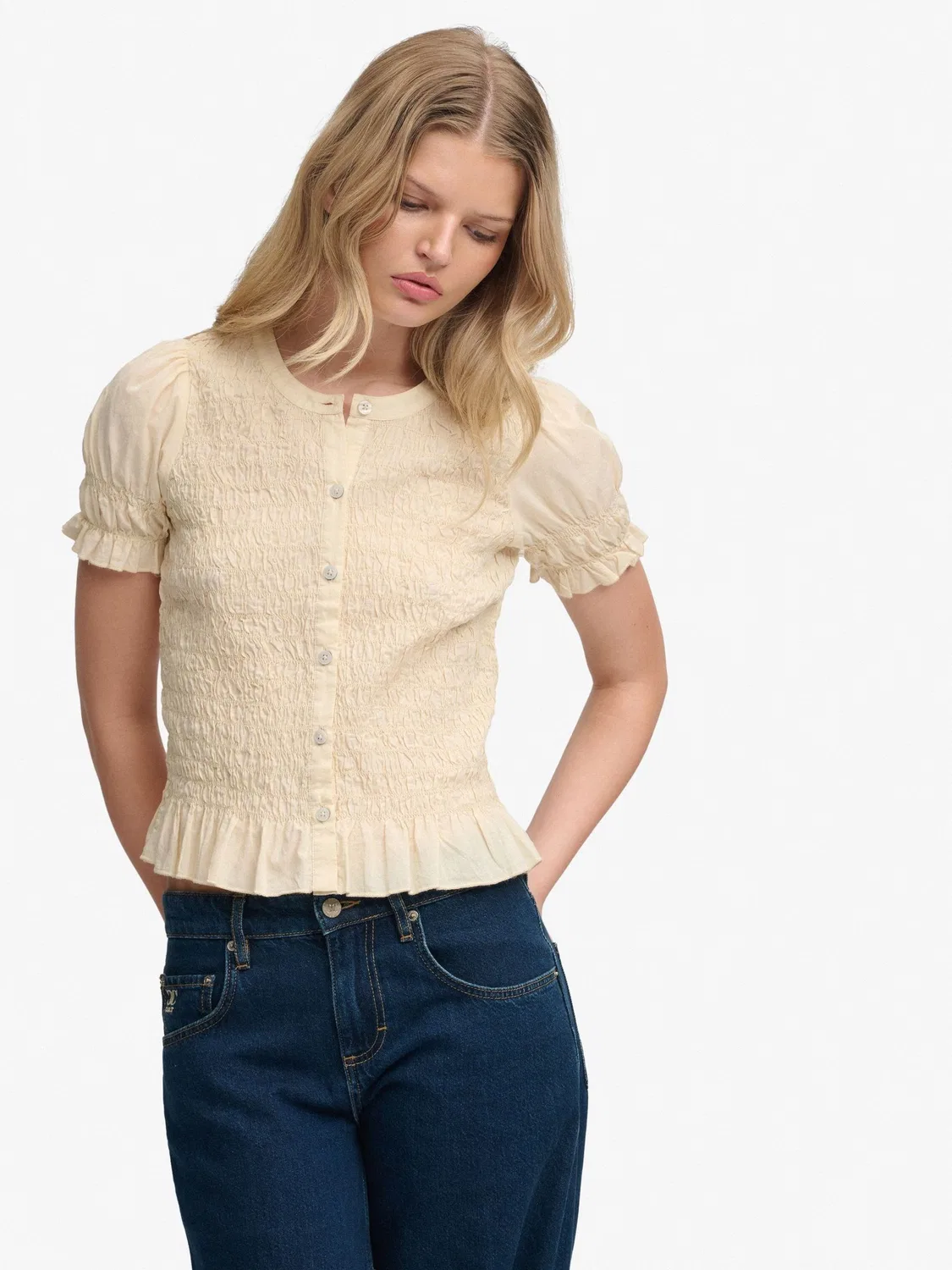 Блуза с напуском Superdry Yellow — фото 4