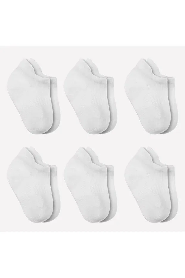 Детские носки для новорожденных хлопковые 6-Piece sneakers baby socks 6108 Bistyle, White