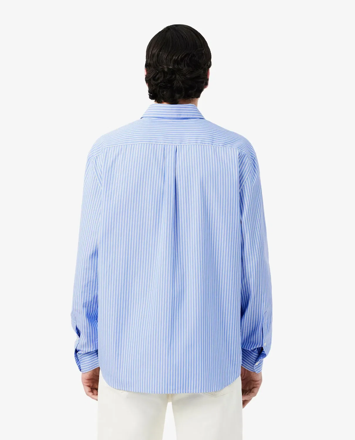 Рубашка мужская Lacoste с длинным рукавом, 100% хлопок, Blanco — фото 2