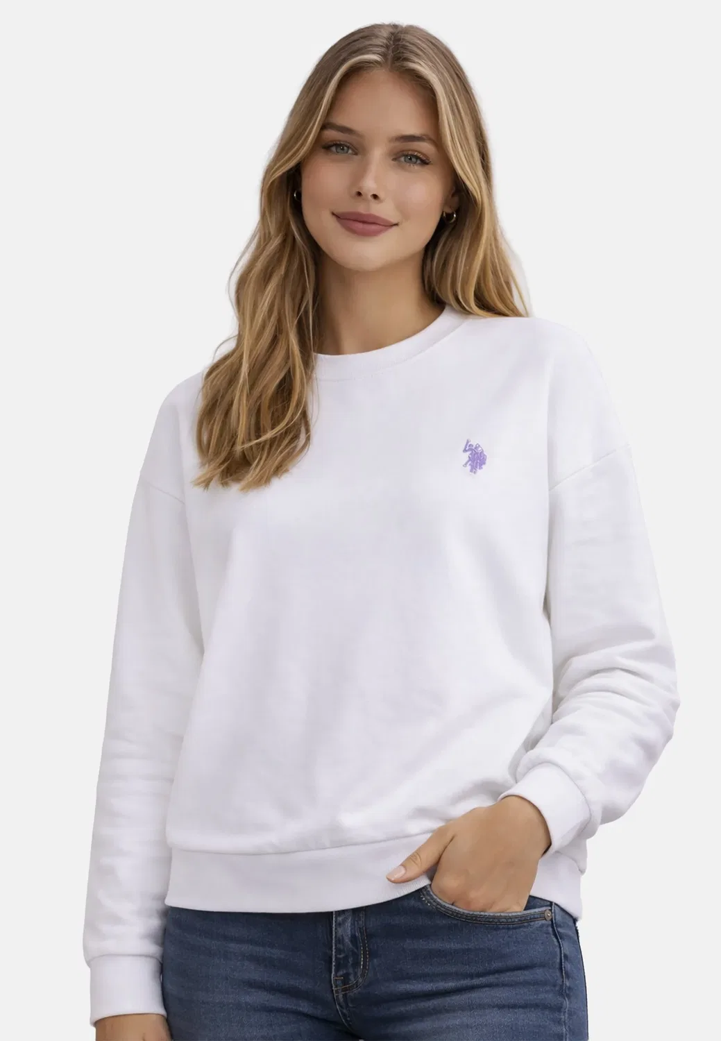 Женский свитшот U.S. Polo Assn., White — фото 2