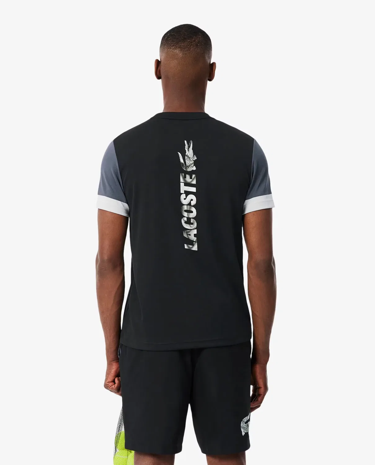Мужская футболка Lacoste с принтом, цвет Negro — фото 2