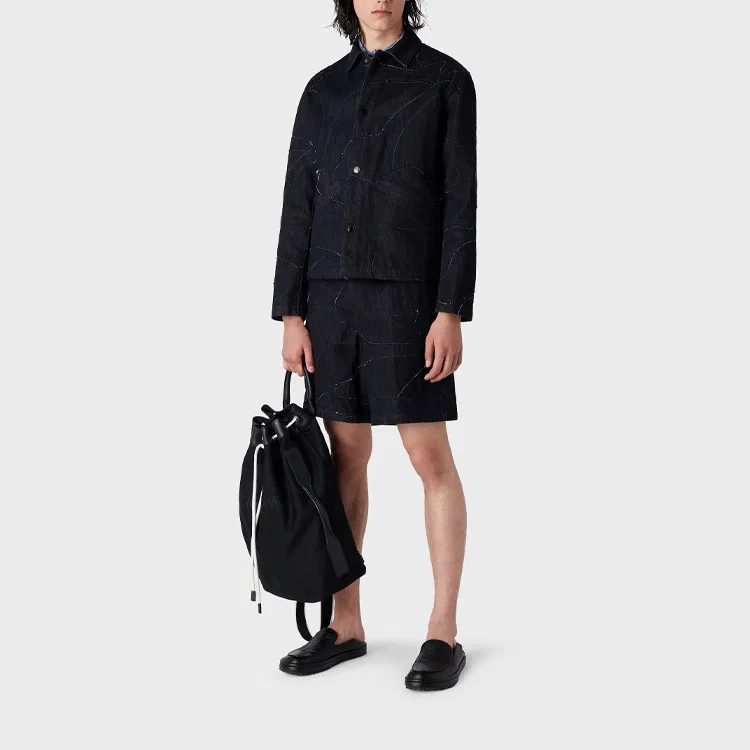 Шорты повседневные, модель Moderate, EMPORIO ARMANI, Dark Blue — фото 3