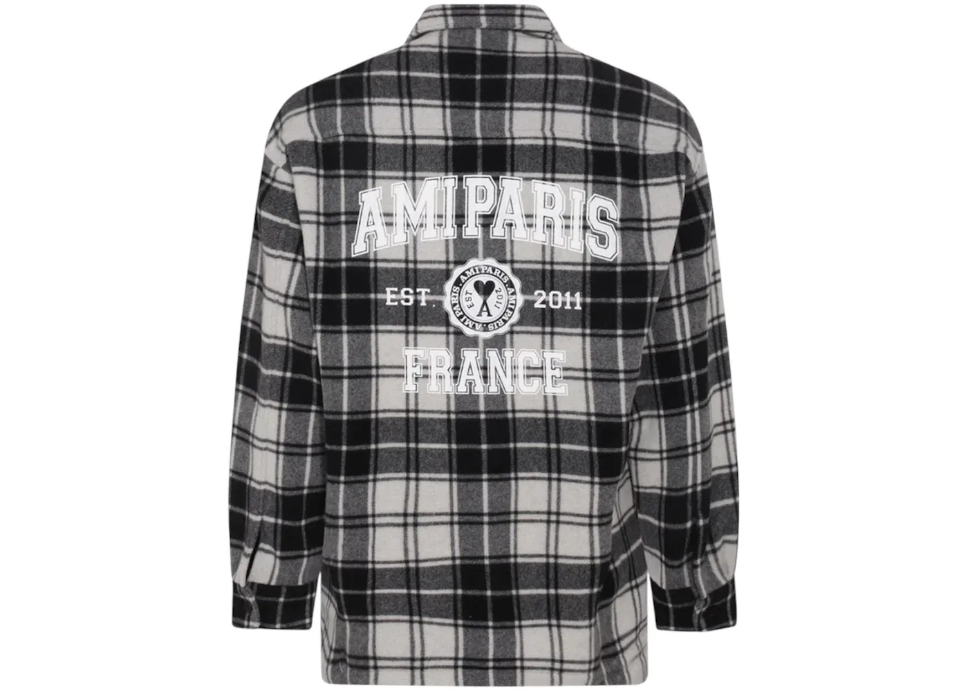 Мужская рубашка с принтом Shirt Ami Paris, Black/White — фото 2