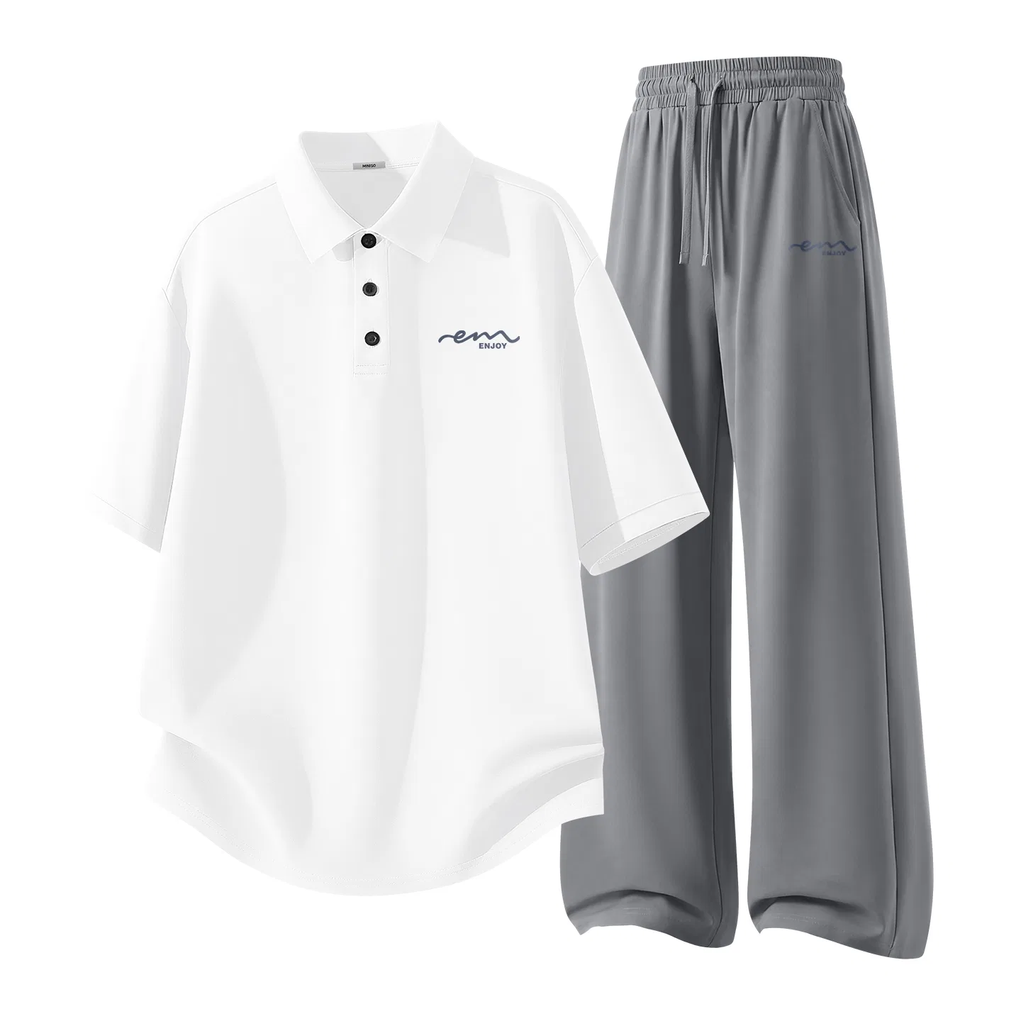 Детский спортивный комплект из двух предметов MINISO, Цвет: White / Dark Gray