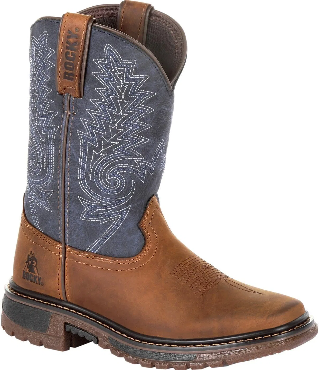 Детские сапоги для девочек с принтом ROCKY, Denim Brown