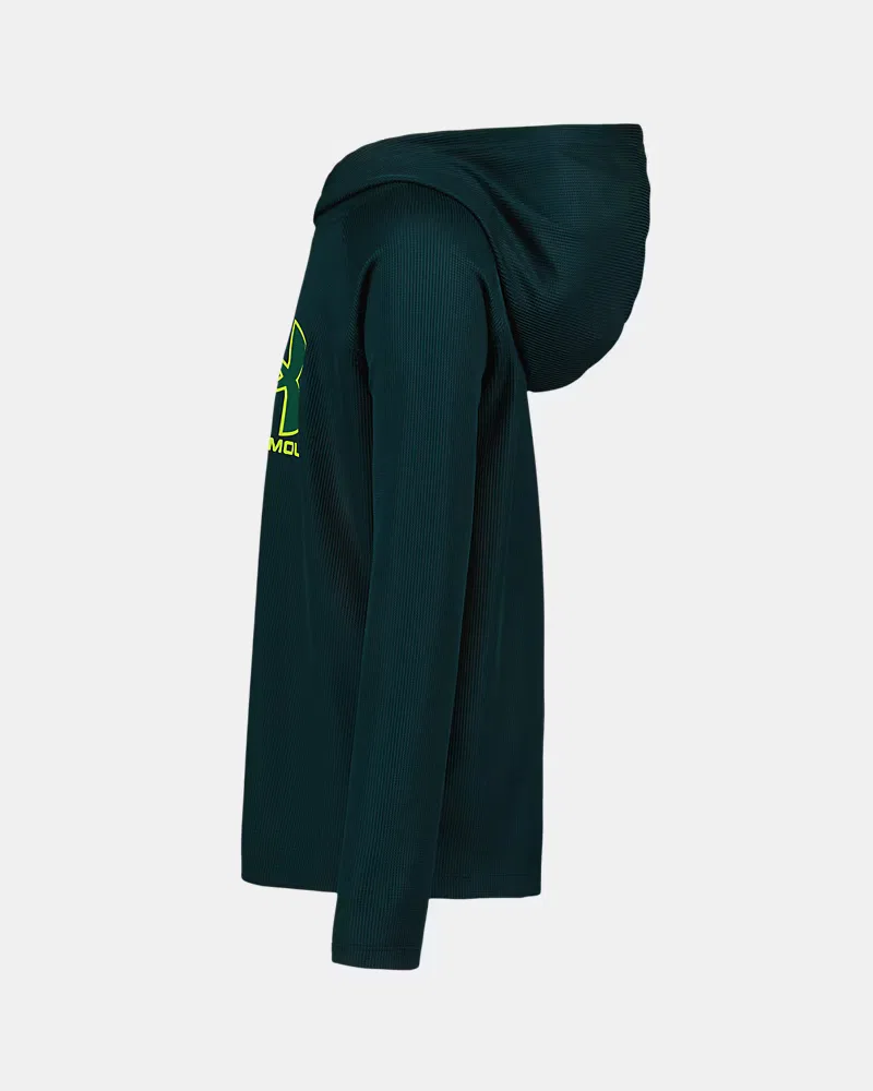 Худи для мальчиков с текстурированным термоутеплителем UA Graphic Thermal UnderArmour, Arden Green/Green Citrine — фото 4