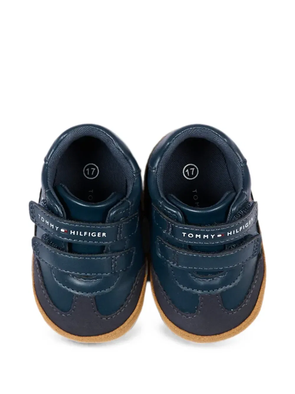 Кроссовки из кожи с ремешками на липучках Tommy Hilfiger Junior, синий — фото 4