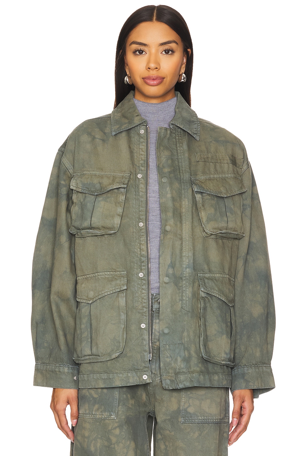 

Куртка kaia oversize на шнурке Grlfrnd, цвет eucalyptus