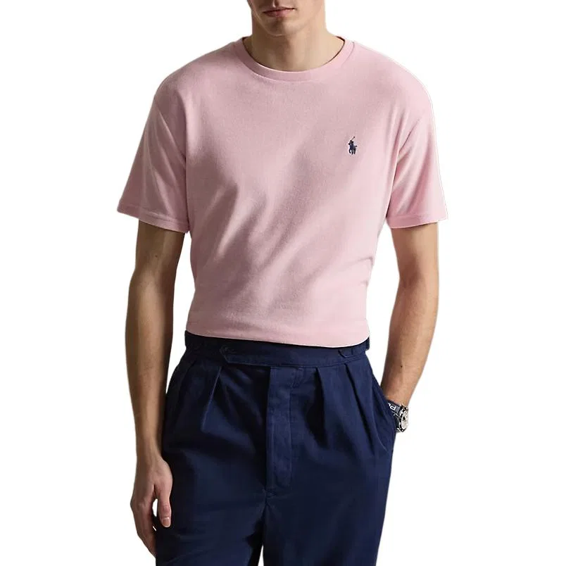 Мужская футболка с круглым вырезом с логотипом Polo Ralph Lauren, Garden Pink — фото 4