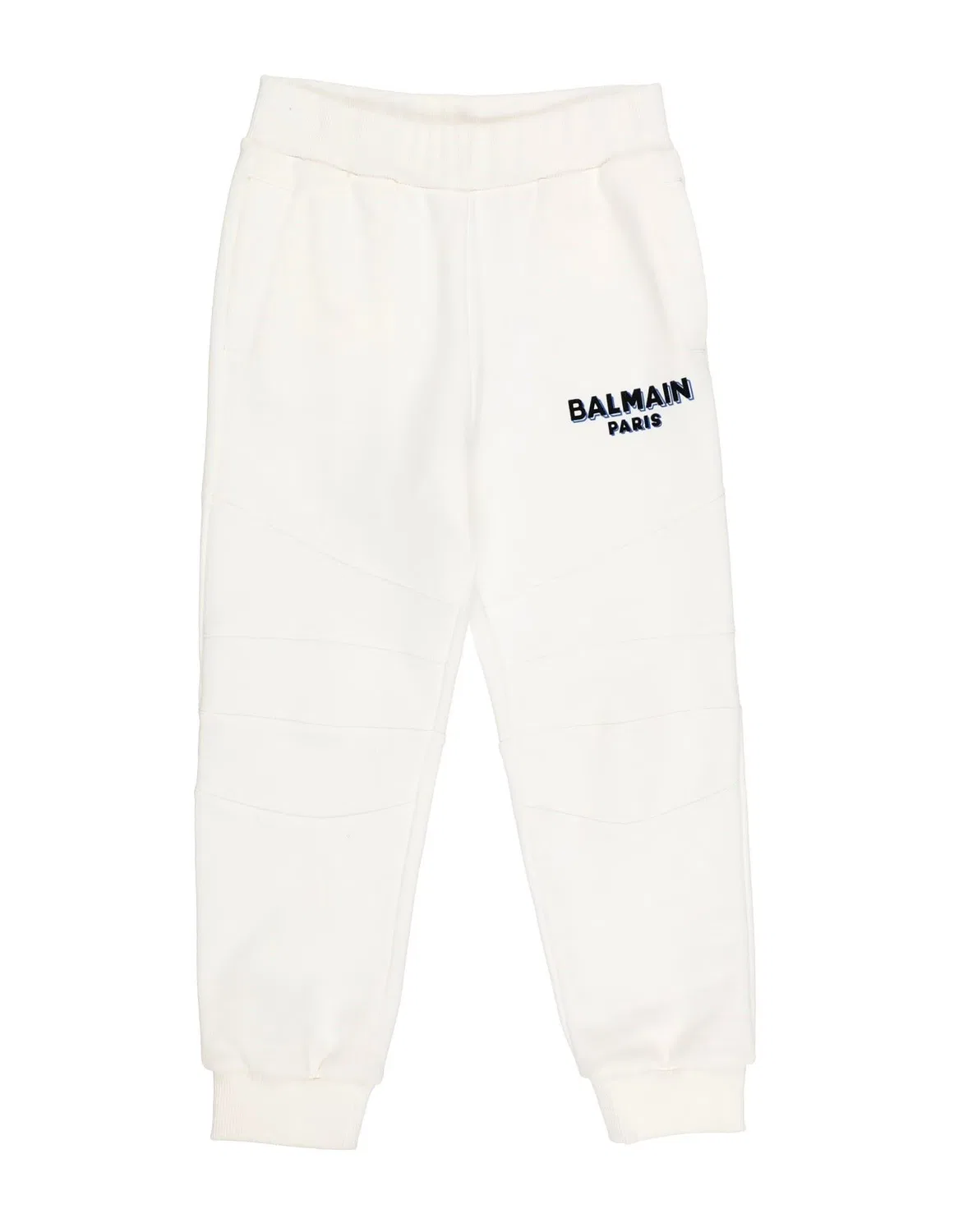 Детские спортивные штаны с принтом Balmain, белый