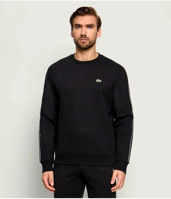 Футболка с длинным рукавом Lacoste Felpa, мужская, черный