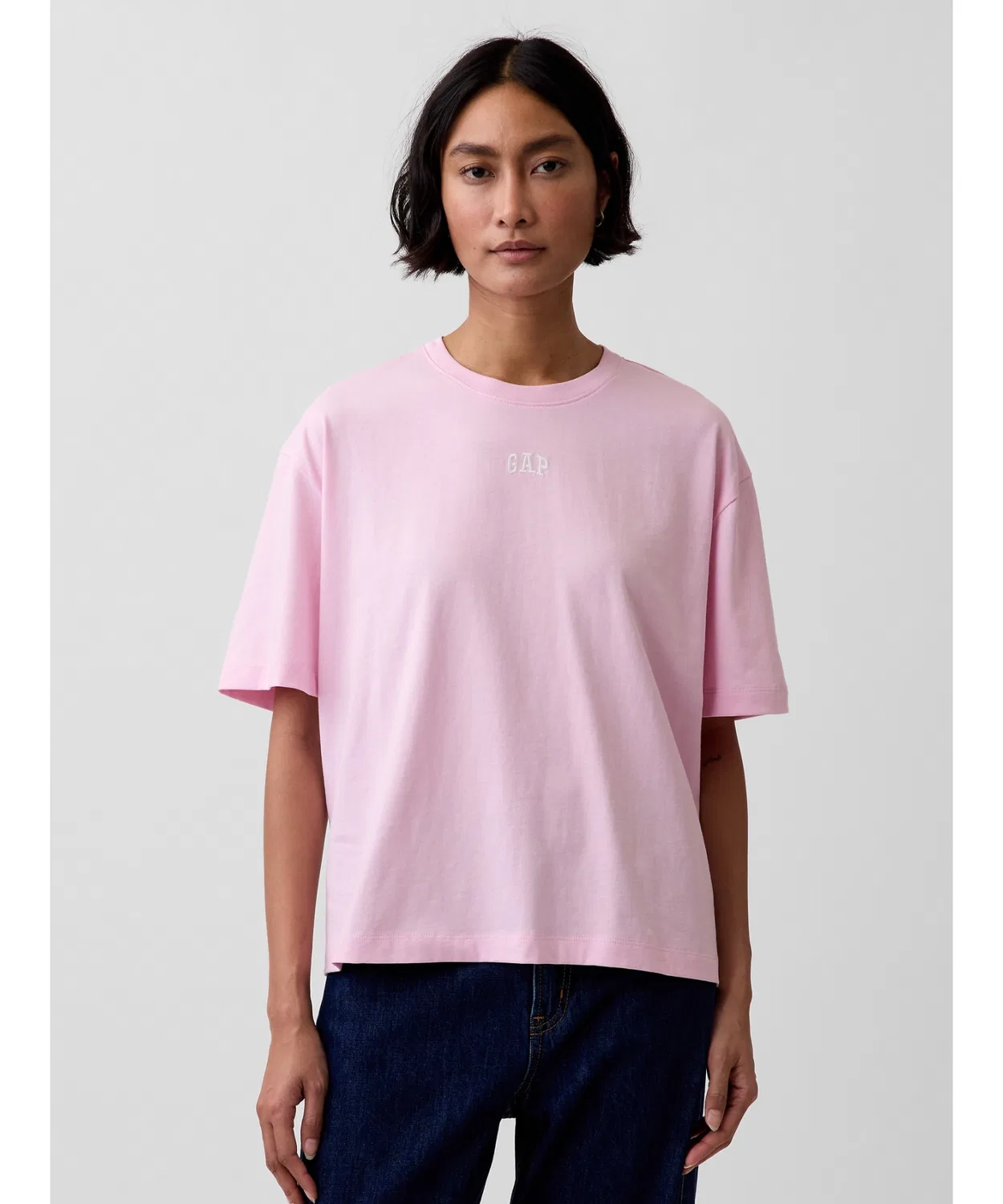 Женская туника-футболка оверсайз с принтом GAP, Pink
