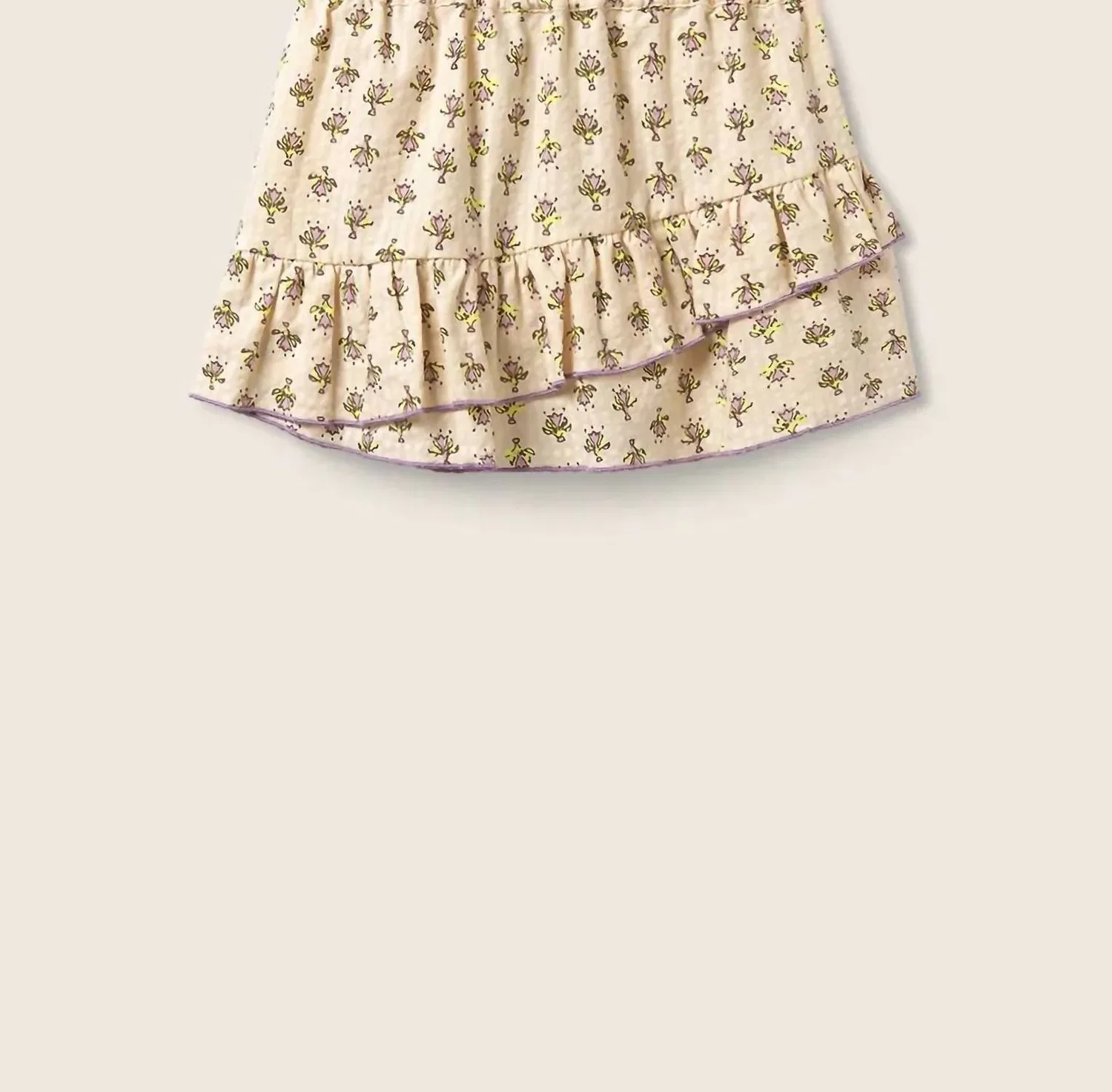 Детская хлопковая юбка с цветочным принтом Molly Cotton Floral Cozmo, Lavender — фото 3