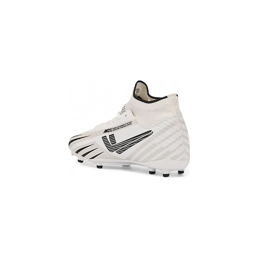 Детские футбольные бутсы с высоким голенищем, шнуровка, White Black Patterned Müge Spor Giyim — фото 3