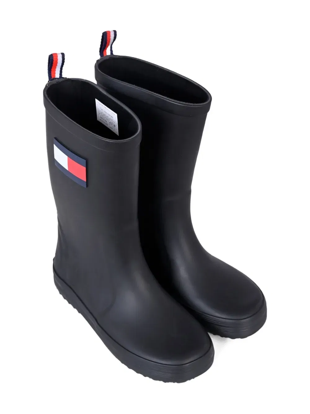 Сапоги резиновые с логотипом-флажком Tommy Hilfiger Junior, черный